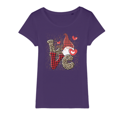 Ladies Valentine Design Organic Jersey Womens T-Shirt - DirectlyPersonalised