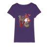 Ladies Valentine Design Organic Jersey Womens T-Shirt