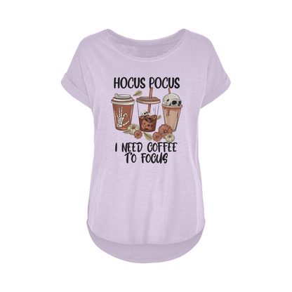 HOCUS POCUS -COFFEE DESIGN Women's Long Slub T-Shirt XS-5XL - DirectlyPersonalised