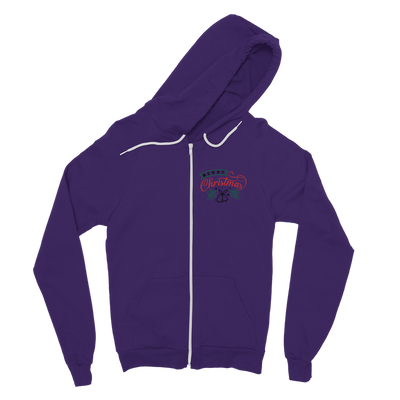 Merry Christmas Classic Adult Zip Hoodie