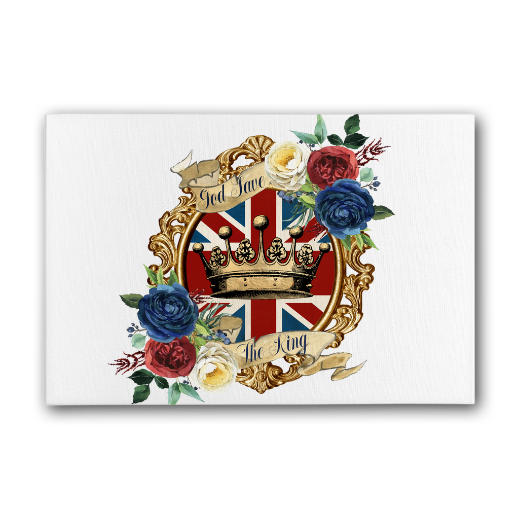 GOD SAVE THE KING Premium Stretched Canvas - DirectlyPersonalised
