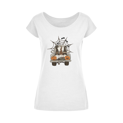 LETS GET SPOOKY Wide Neck Womens T-Shirt XS-5XL - DirectlyPersonalised