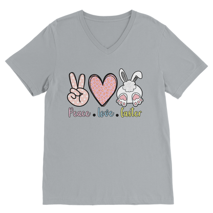 PEACE LOVE EASTER Classic V-Neck T-Shirt - DirectlyPersonalised