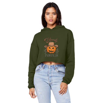 HOWDY PUMPKIN Unisex Cropped Raw Edge Boyfriend Hoodie - DirectlyPersonalised