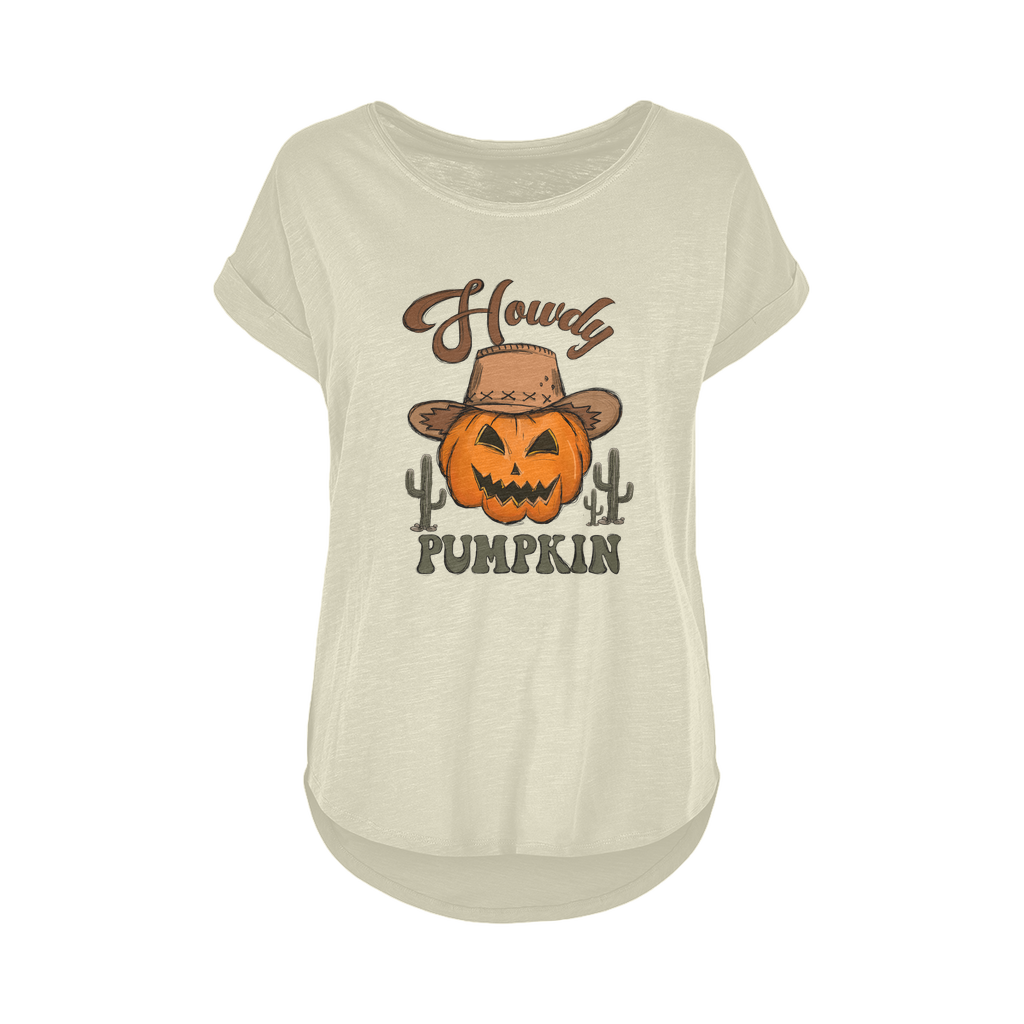 HOWDY PUMPKIN Women's Long Slub T-Shirt XS-5XL - DirectlyPersonalised