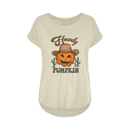 HOWDY PUMPKIN Women's Long Slub T-Shirt XS-5XL - DirectlyPersonalised