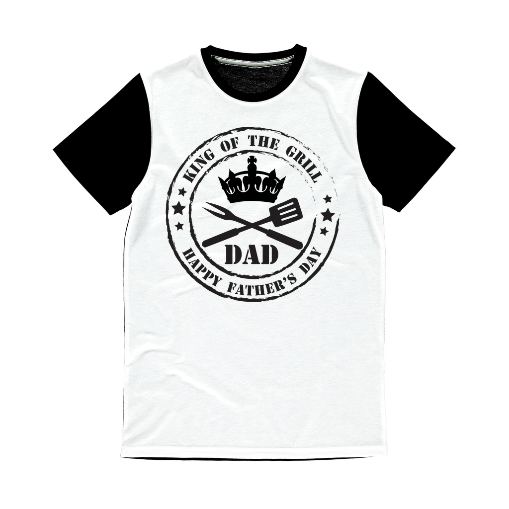 King of the Grill Classic Sublimation Panel T-Shirt - DirectlyPersonalised