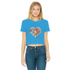 RIB CAGE Classic Women's Cropped Raw Edge T-Shirt