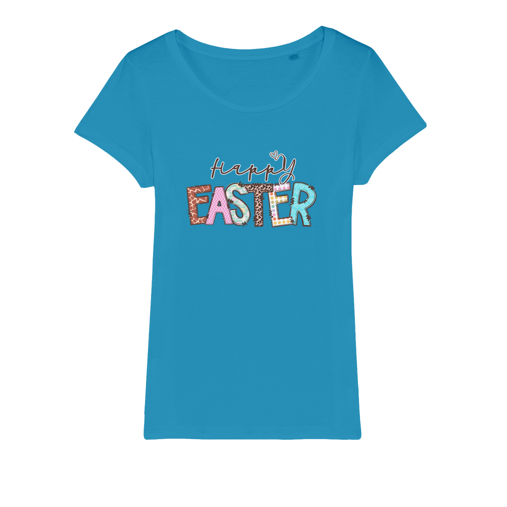 Happy Easter Organic Jersey Womens T-Shirt - DirectlyPersonalised