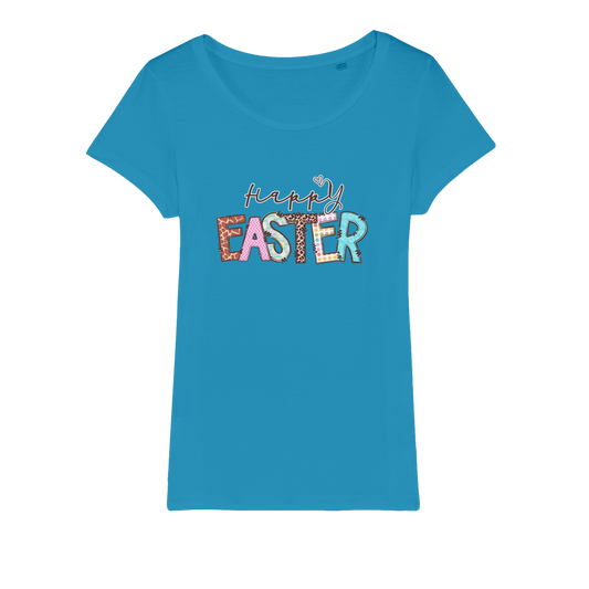 Happy Easter Organic Jersey Womens T-Shirt - DirectlyPersonalised
