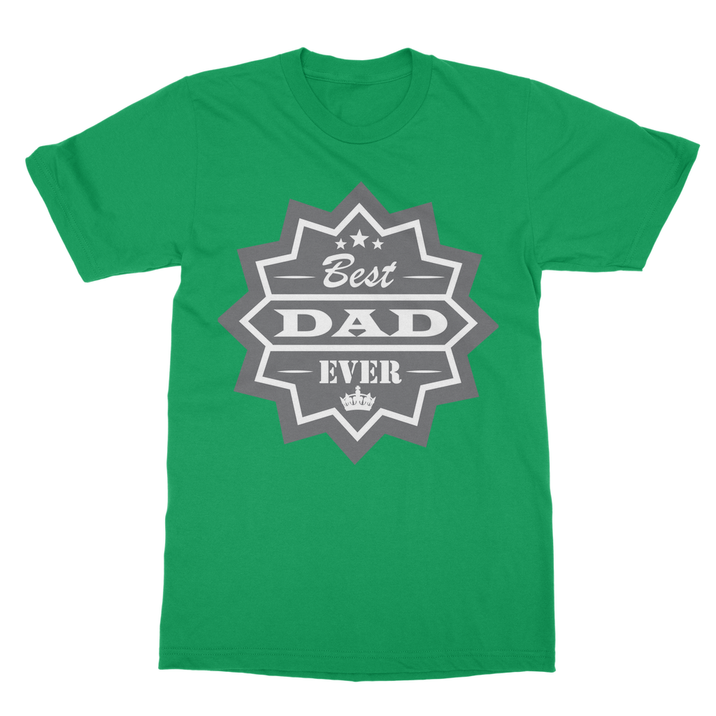 Best Dad Ever Classic Heavy Cotton Adult T-Shirt - DirectlyPersonalised