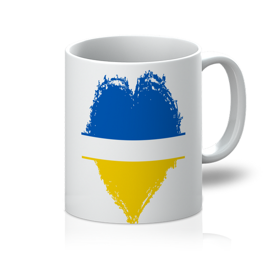 HEARTS WITH UKRAINE 11oz Mug - DirectlyPersonalised