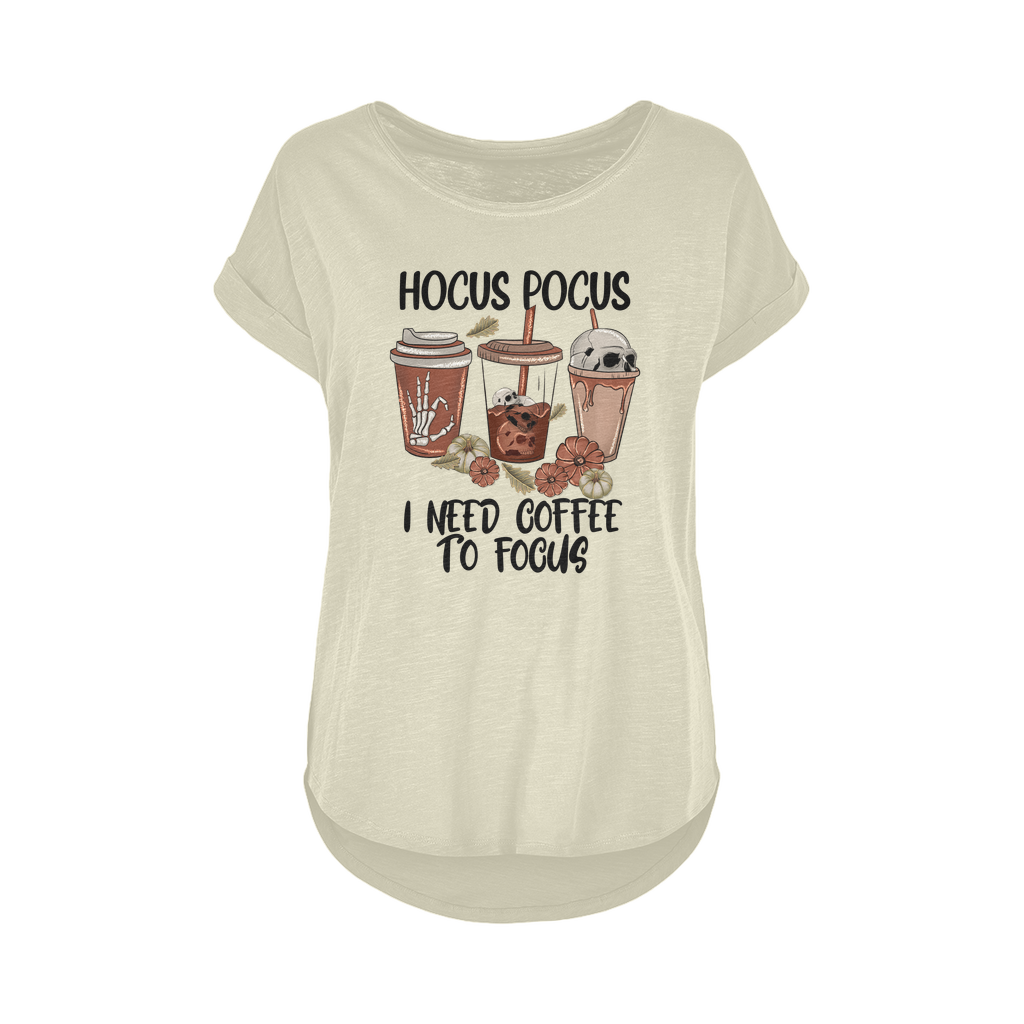 HOCUS POCUS -COFFEE DESIGN Women's Long Slub T-Shirt XS-5XL - DirectlyPersonalised