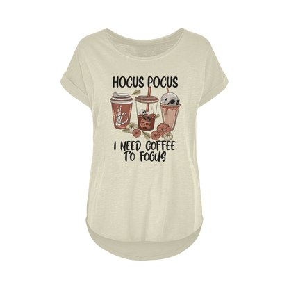 HOCUS POCUS -COFFEE DESIGN Women's Long Slub T-Shirt XS-5XL - DirectlyPersonalised