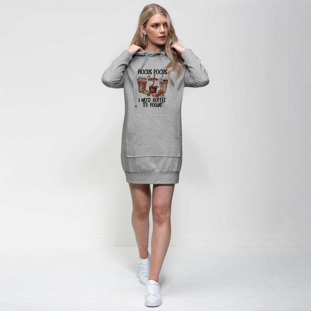 HOCUS POCUS -COFFEE DESIGN Premium Adult Hoodie Dress - DirectlyPersonalised