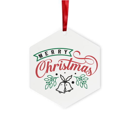 Merry Christmas Metal Hanging Ornament