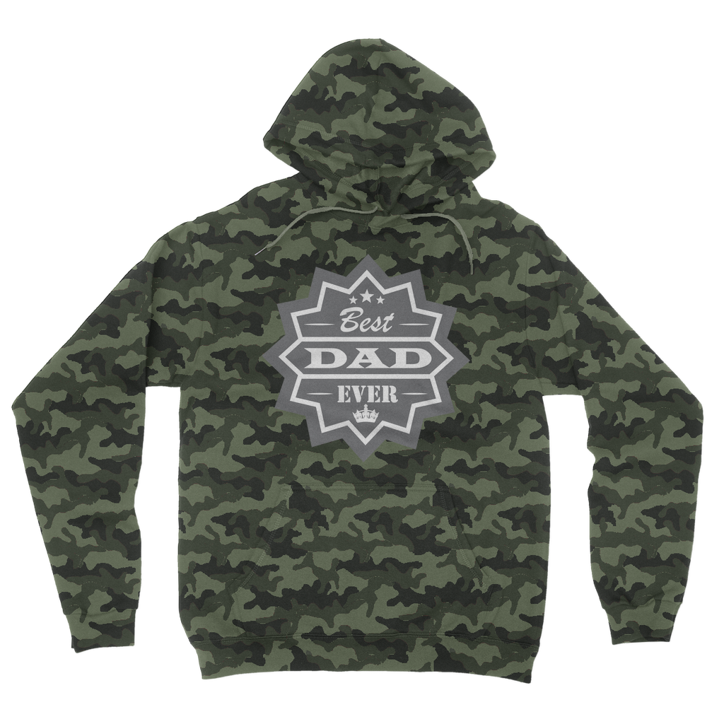 Best Dad Ever Camouflage Adult Hoodie - DirectlyPersonalised