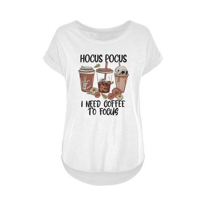 HOCUS POCUS -COFFEE DESIGN Women's Long Slub T-Shirt XS-5XL - DirectlyPersonalised
