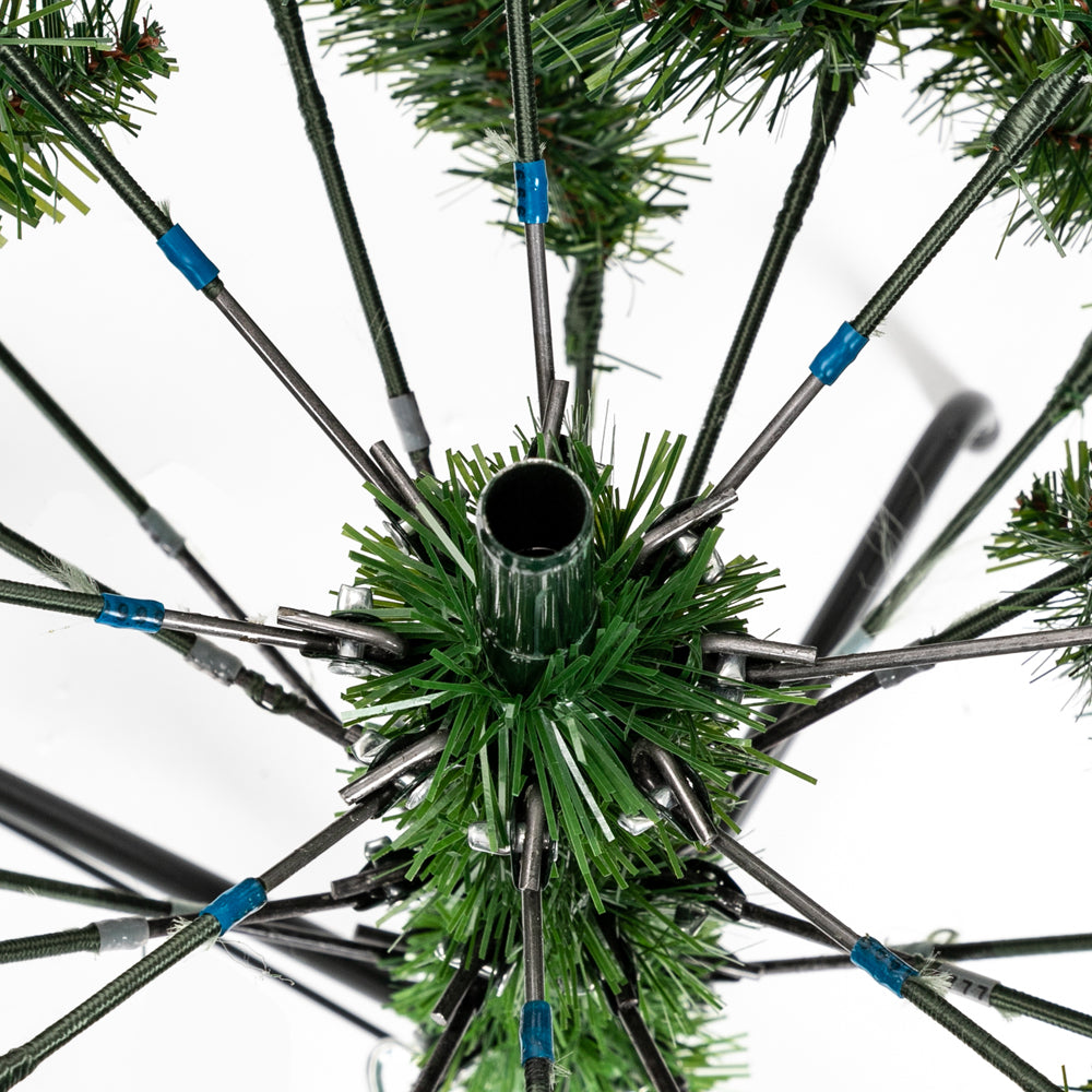 Christmas Tree 7FT 1350 Branch Flocking Spray White Tree Plus Pine Cone - DirectlyPersonalised