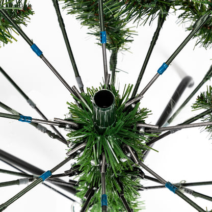 Christmas Tree 7FT 1350 Branch Flocking Spray White Tree Plus Pine Cone - DirectlyPersonalised