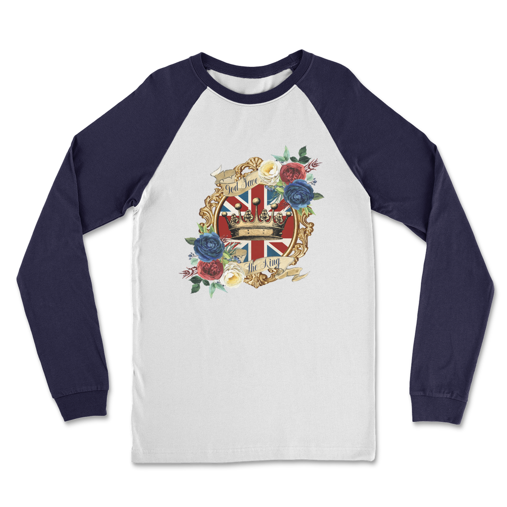 GOD SAVE THE KING Classic Raglan Long Sleeve Shirt - DirectlyPersonalised