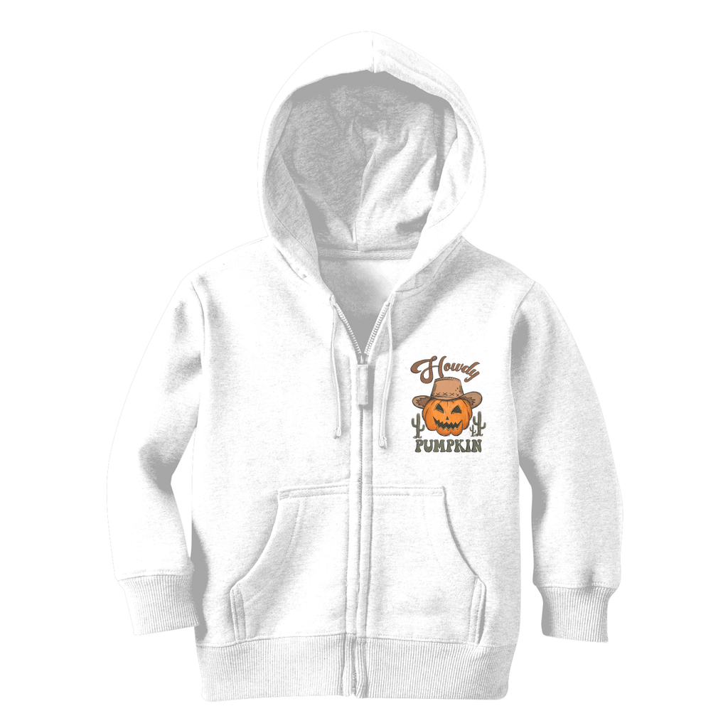 HOWDY PUMPKIN Classic Kids Zip Hoodie - DirectlyPersonalised