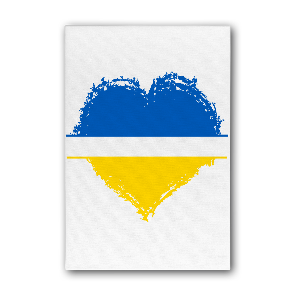 HEARTS WITH UKRAINE Premium Stretched Canvas - DirectlyPersonalised