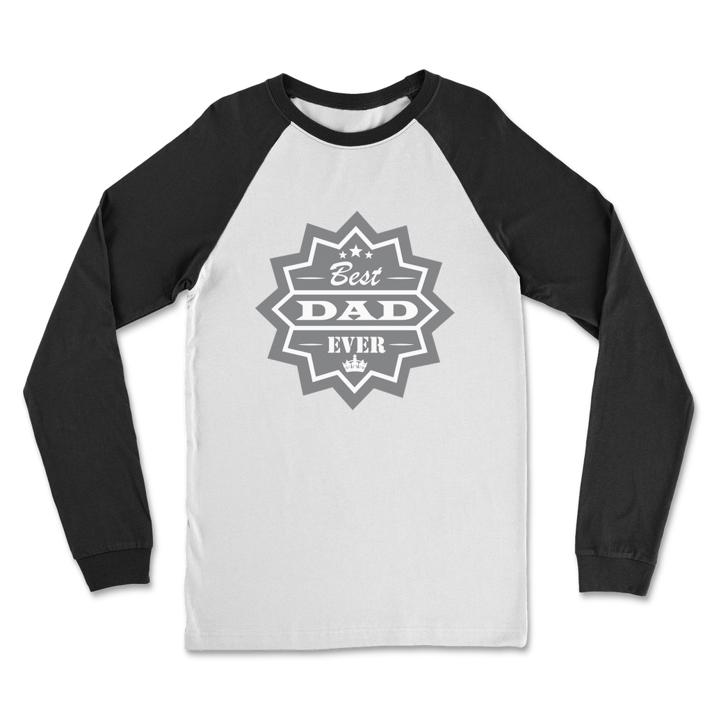Best Dad Ever Classic Raglan Long Sleeve Shirt - DirectlyPersonalised