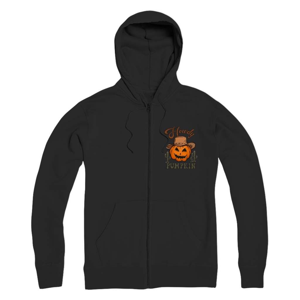 HOWDY PUMPKIN Premium Adult Zip Hoodie - DirectlyPersonalised