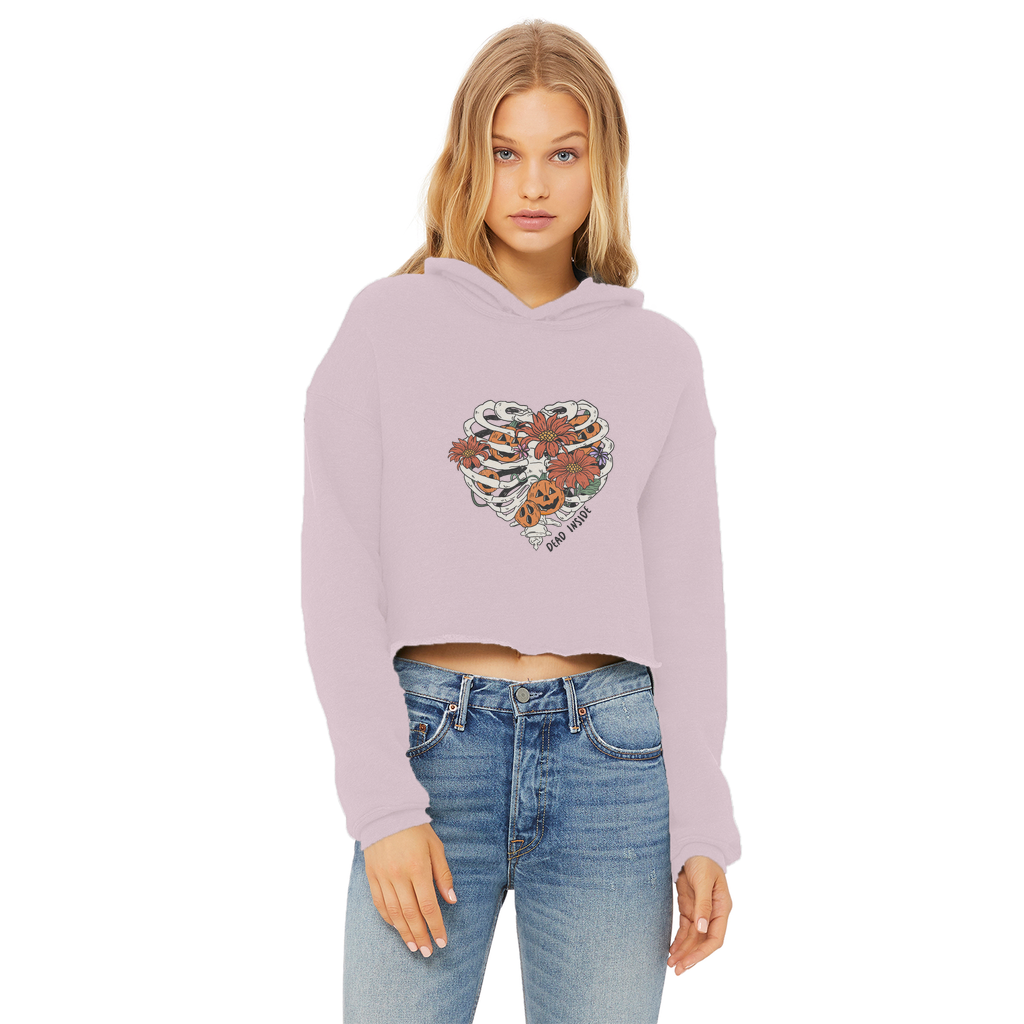 RIB CAGE Ladies Cropped Raw Edge Hoodie - DirectlyPersonalised
