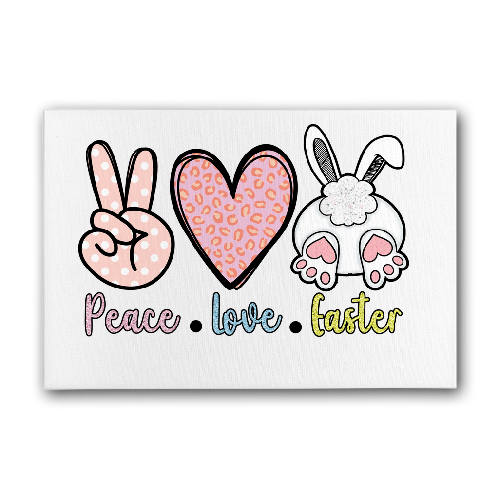 PEACE LOVE EASTER Premium Stretched Canvas - DirectlyPersonalised