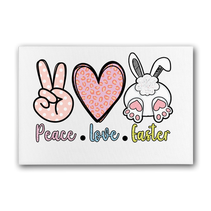 PEACE LOVE EASTER Premium Stretched Canvas - DirectlyPersonalised
