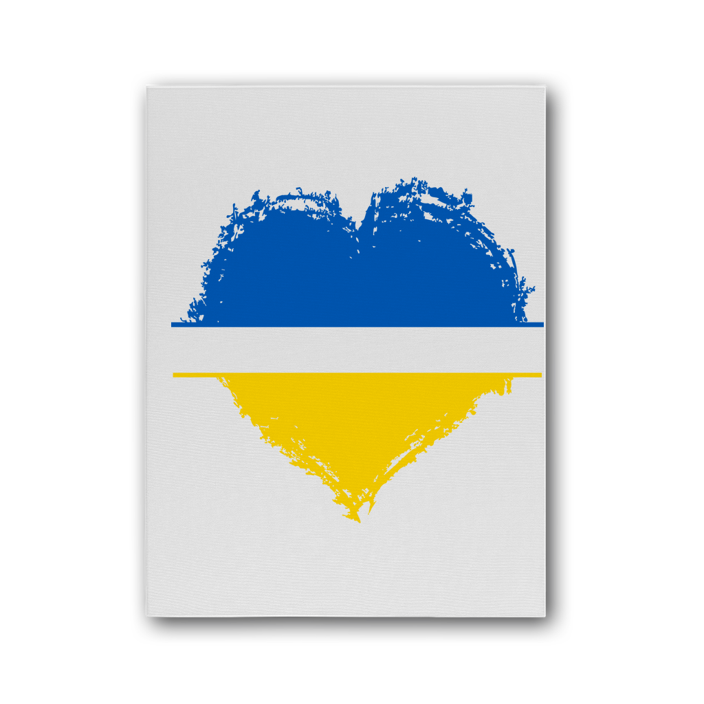 HEARTS WITH UKRAINE Premium Stretched Canvas - DirectlyPersonalised