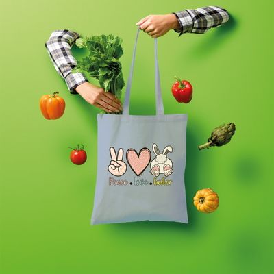 PEACE LOVE EASTER Shopper Tote Bag