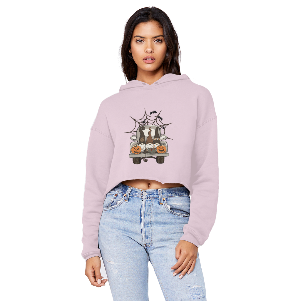 LETS GET SPOOKY Unisex Cropped Raw Edge Boyfriend Hoodie - DirectlyPersonalised