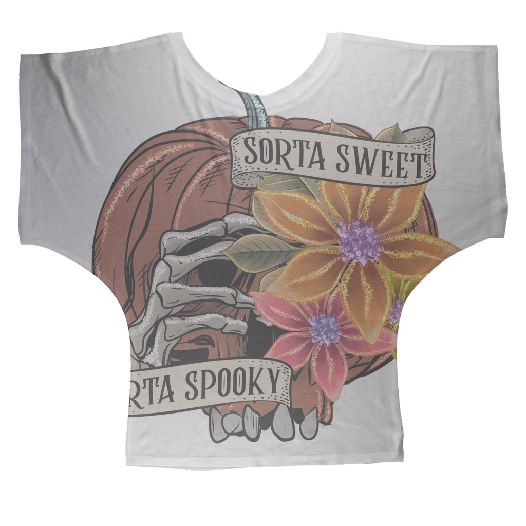 SORTA SWEET - SORTA SPOOKY Sublimation Batwing Top - DirectlyPersonalised