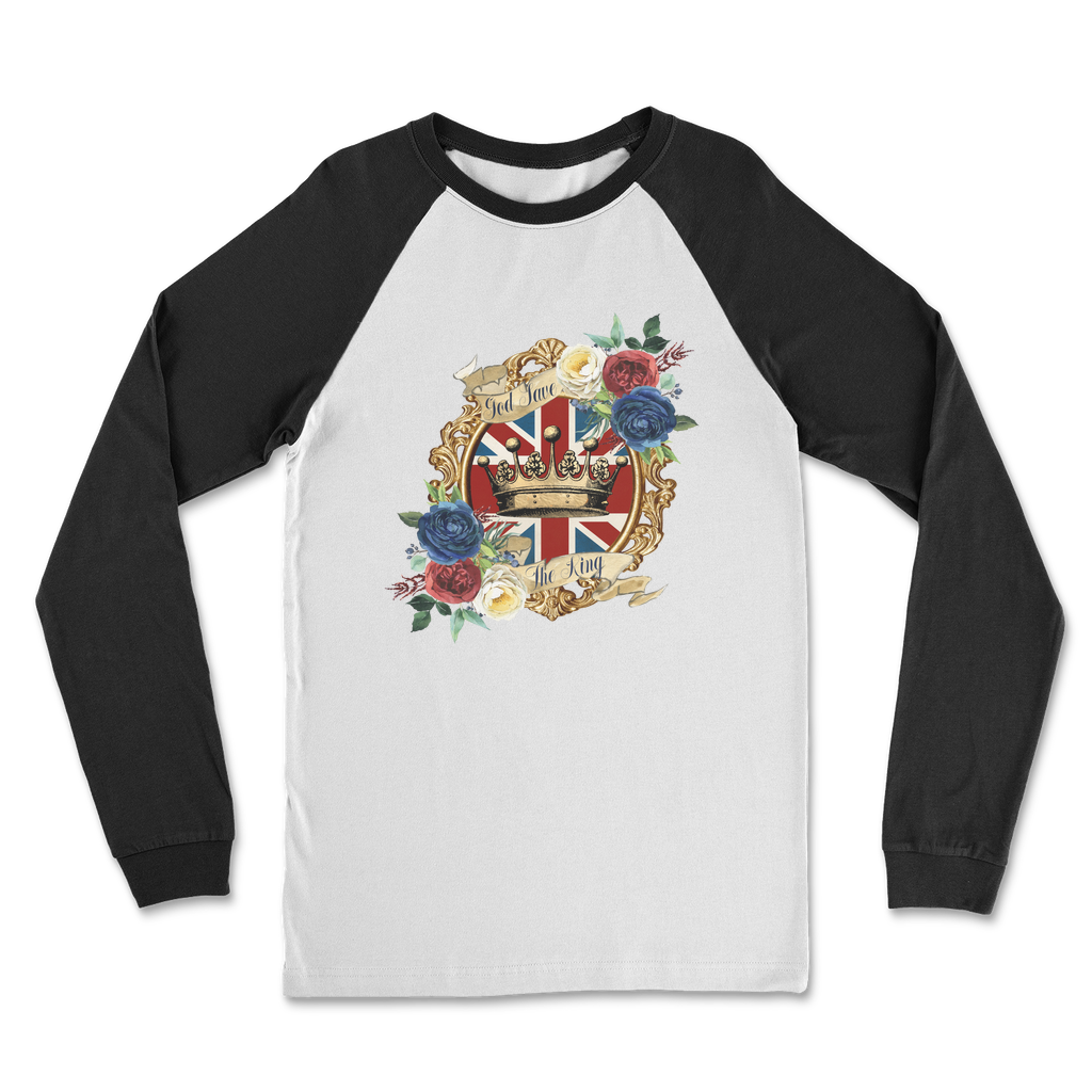 GOD SAVE THE KING Classic Raglan Long Sleeve Shirt - DirectlyPersonalised