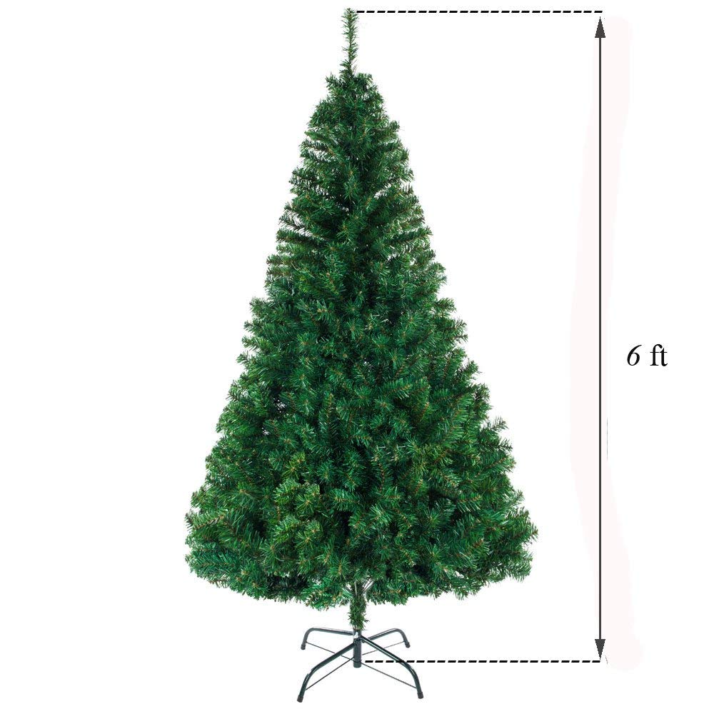 6ft 1050 Branch Christmas Tree - Decorative Christmas Tree 180cm - DirectlyPersonalised