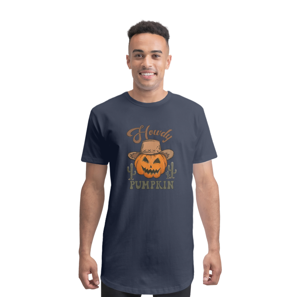 HOWDY PUMPKIN Premium Long Body T-Shirt - DirectlyPersonalised