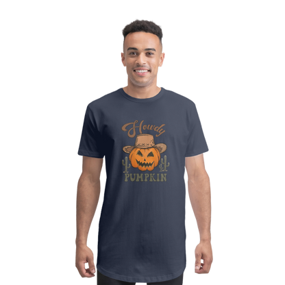 HOWDY PUMPKIN Premium Long Body T-Shirt - DirectlyPersonalised