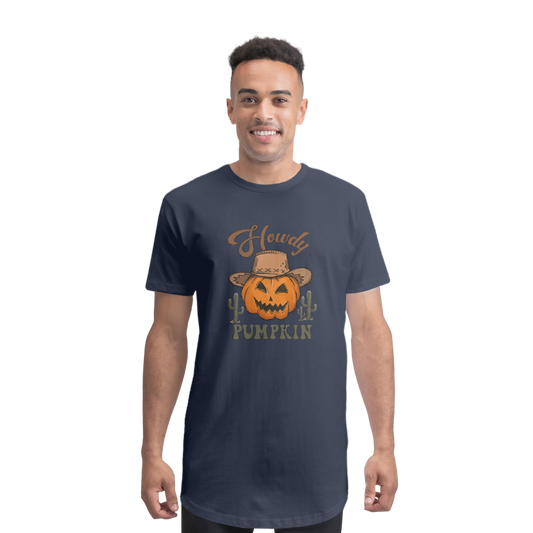 HOWDY PUMPKIN Premium Long Body T-Shirt - DirectlyPersonalised