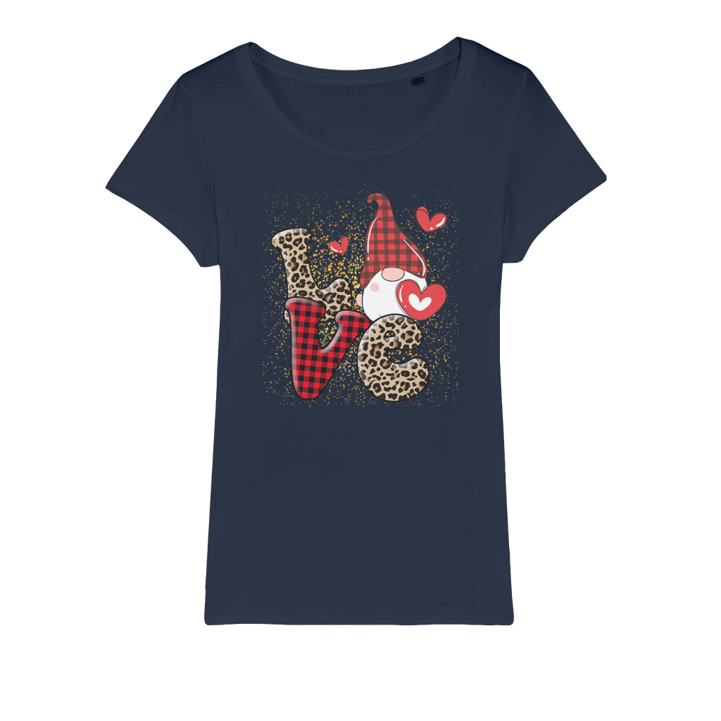 Ladies Valentine Design Organic Jersey Womens T-Shirt - DirectlyPersonalised