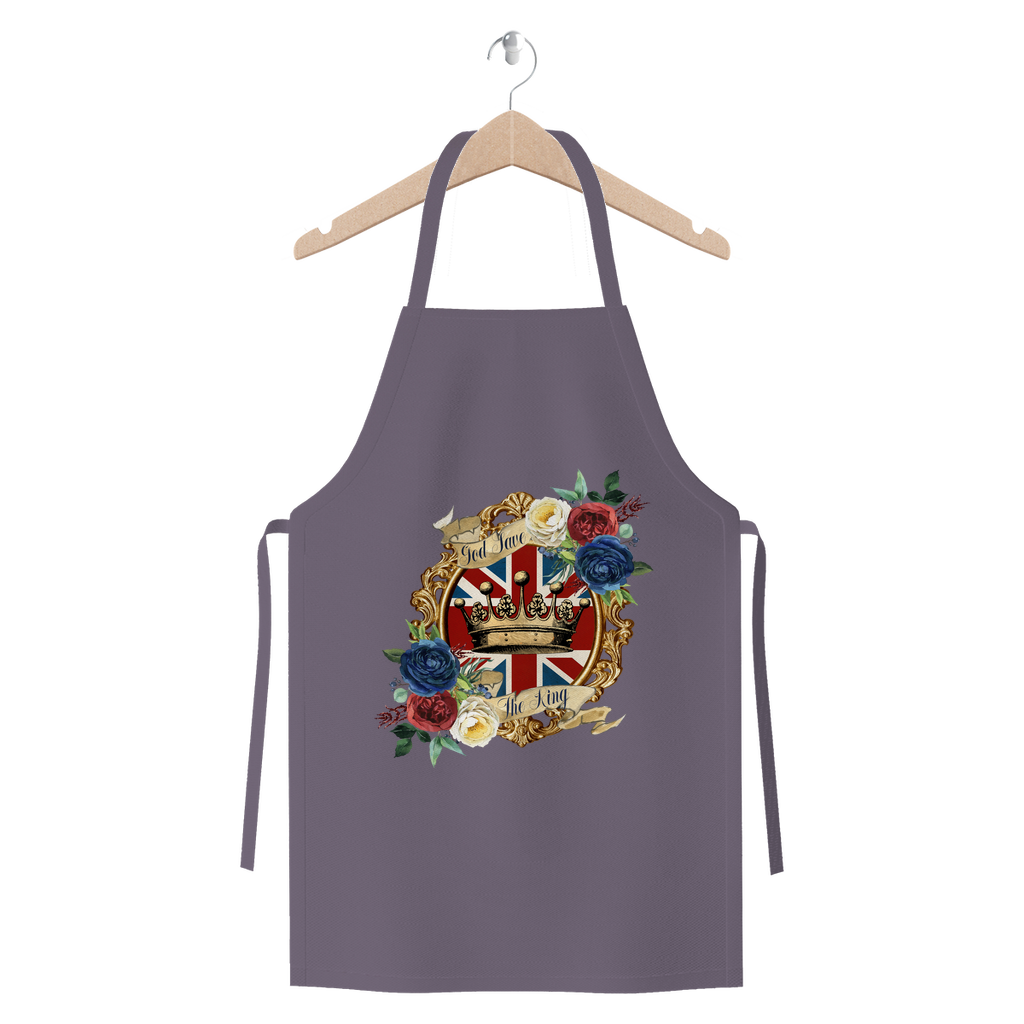 GOD SAVE THE KING Premium Jersey Apron - DirectlyPersonalised