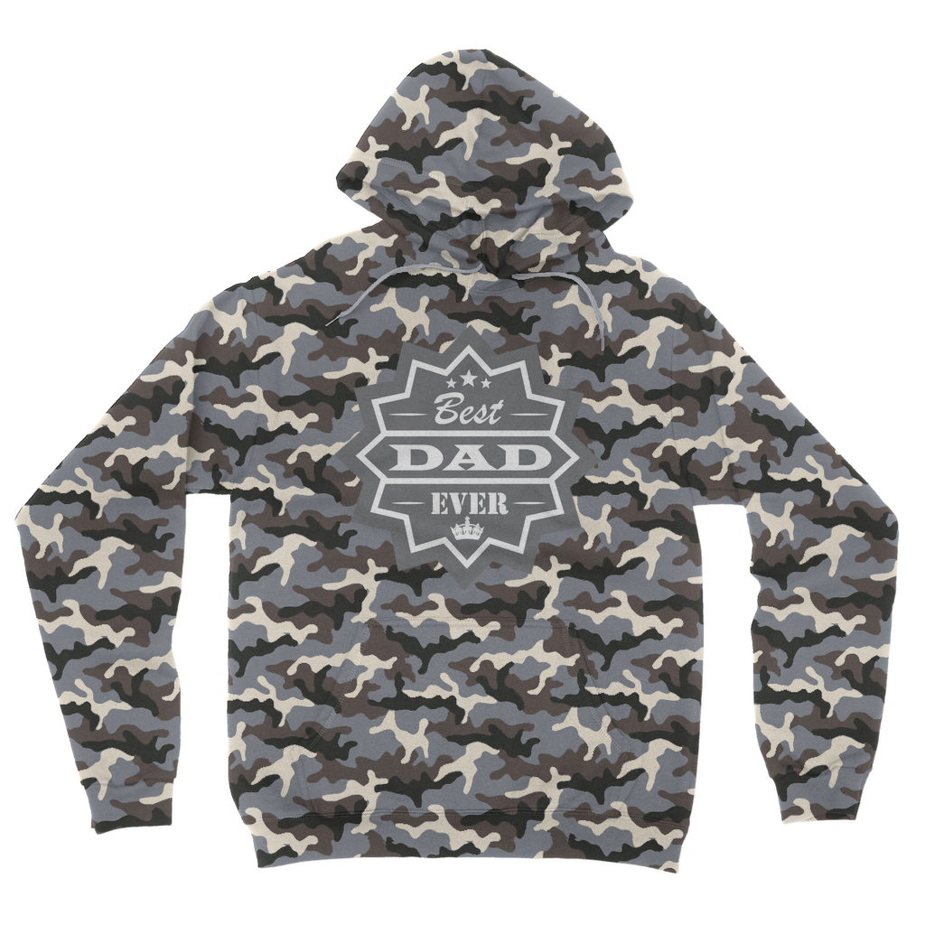 Best Dad Ever Camouflage Adult Hoodie - DirectlyPersonalised