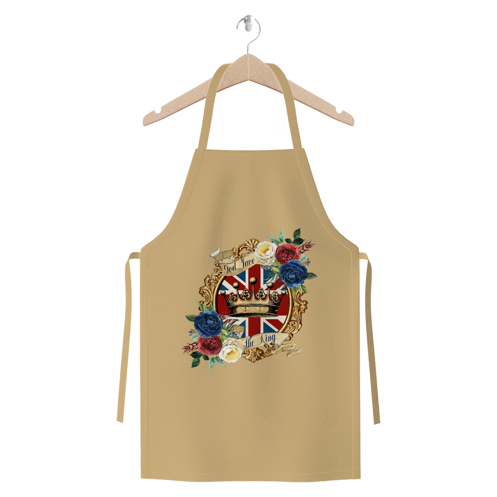 GOD SAVE THE KING Premium Jersey Apron - DirectlyPersonalised