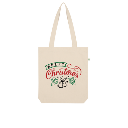Merry Christmas Organic Tote Bag - DirectlyPersonalised