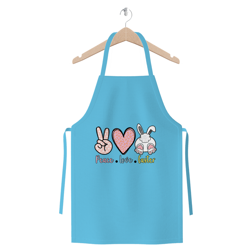PEACE LOVE EASTER Premium Jersey Apron - DirectlyPersonalised