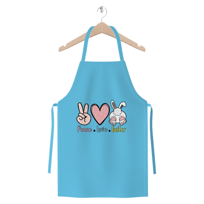 PEACE LOVE EASTER Premium Jersey Apron - DirectlyPersonalised