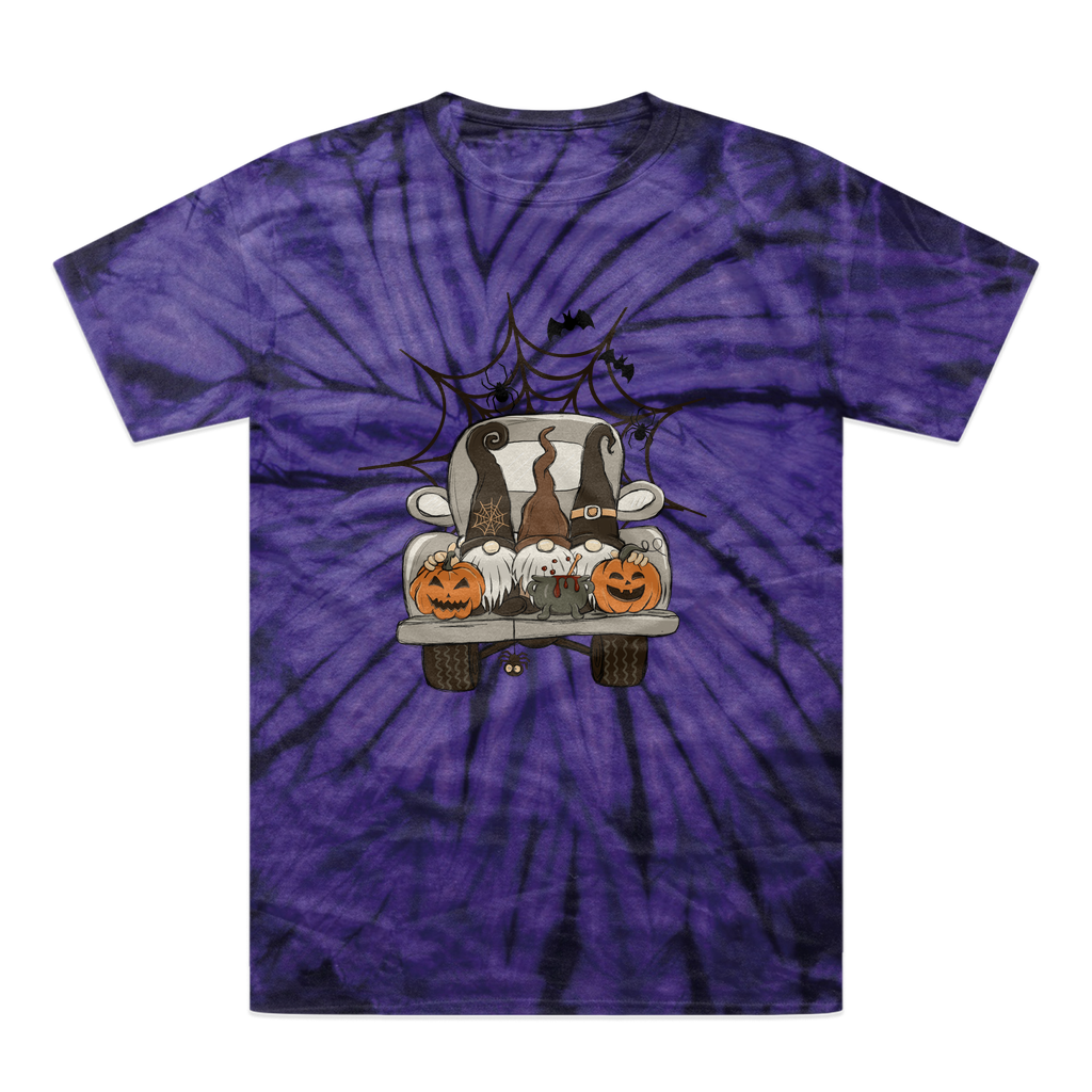 LETS GET SPOOKY Tonal Spider Tie-Dye T-Shirt - DirectlyPersonalised