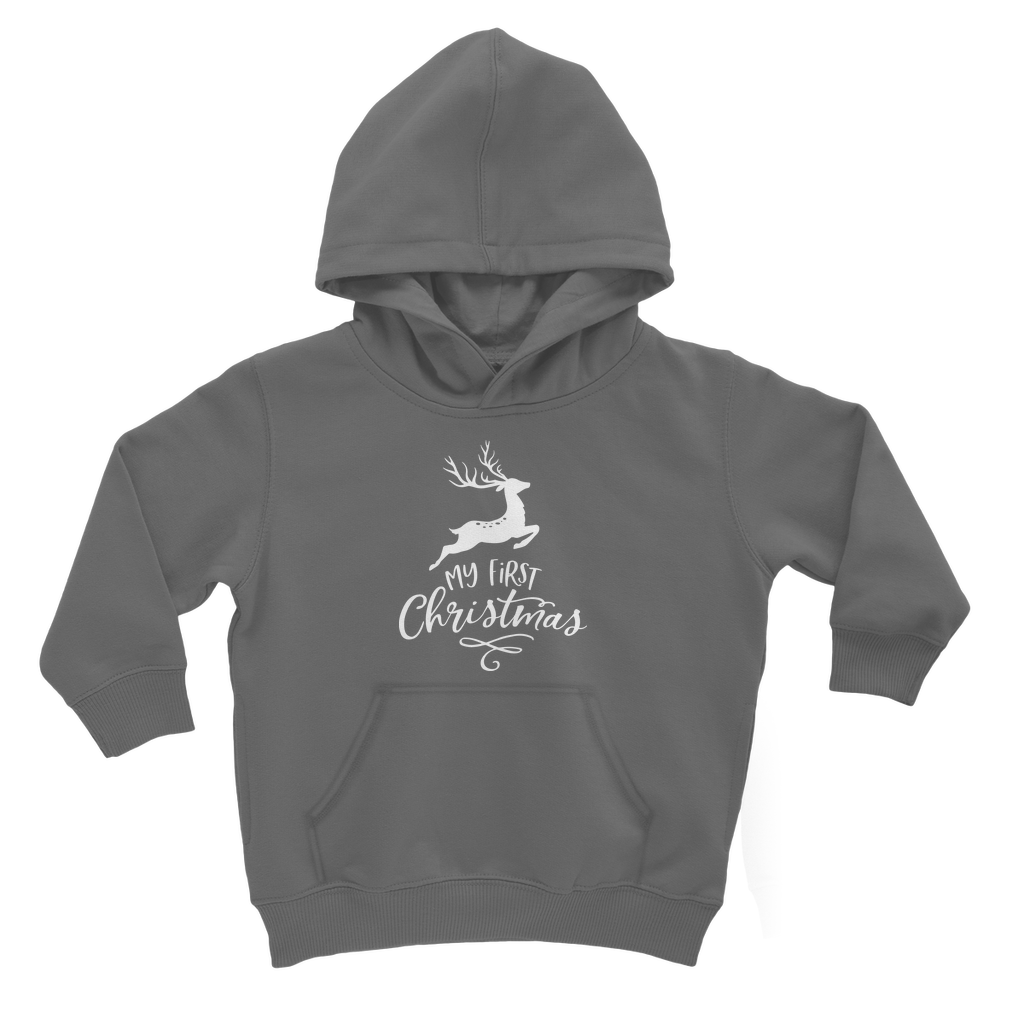 My First Christmas White Classic Kids Hoodie - DirectlyPersonalised
